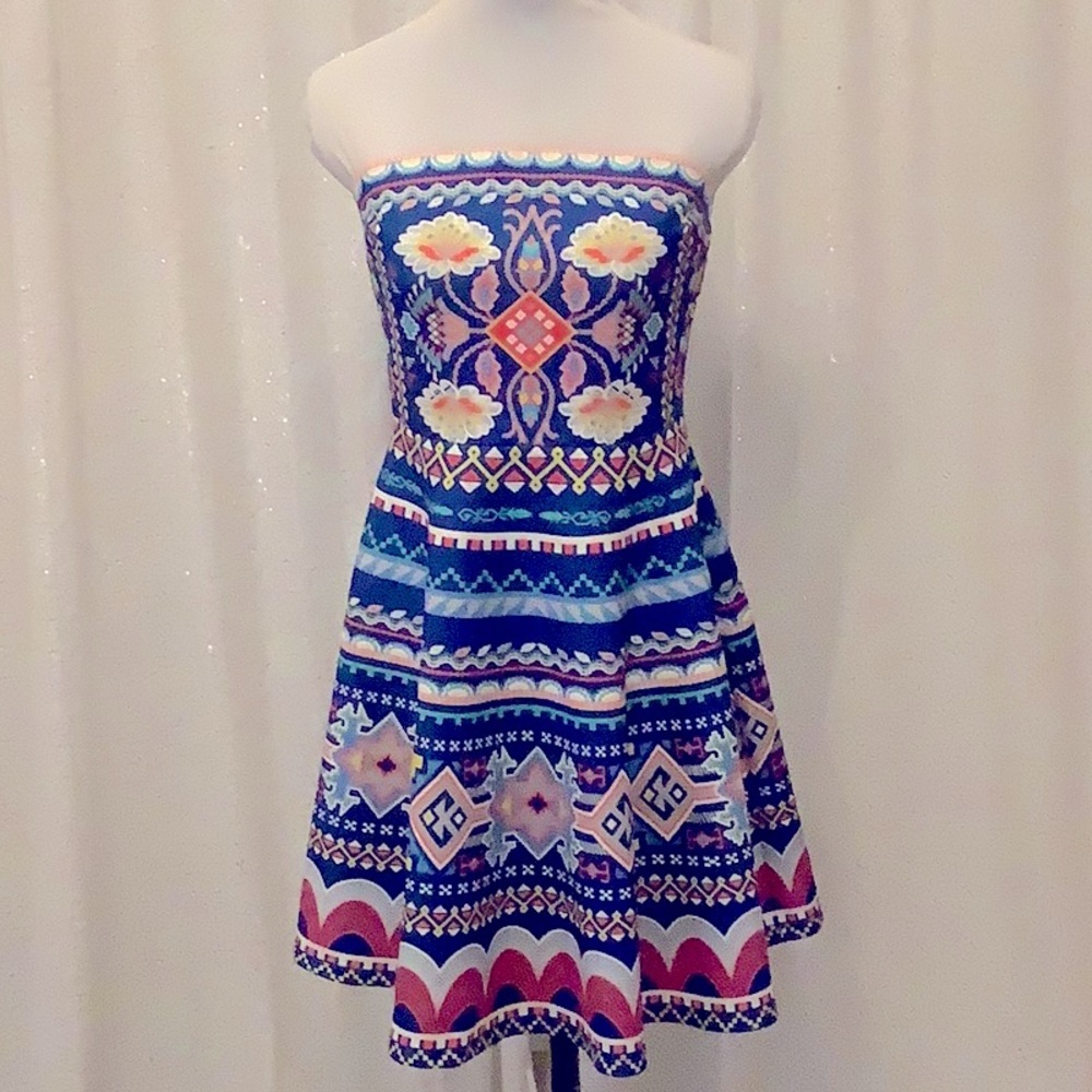 Colorful Strapless Mini